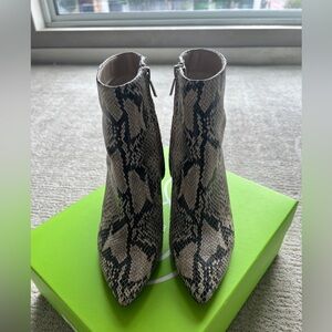 Sam Edelman faux snake above the ankle pointed toe booties